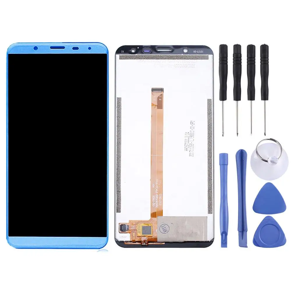 Синий Для OUKITEL K5000 ЖК-дисплей для OUKITEL K5000 телефон ЖК-экран и дигитайзер полная сборка Запасная часть - Цвет: Синий