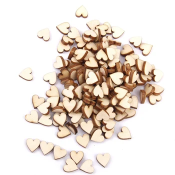 

Linden wood Blank peach heart ornament for DIY 10mm 200 pcs.