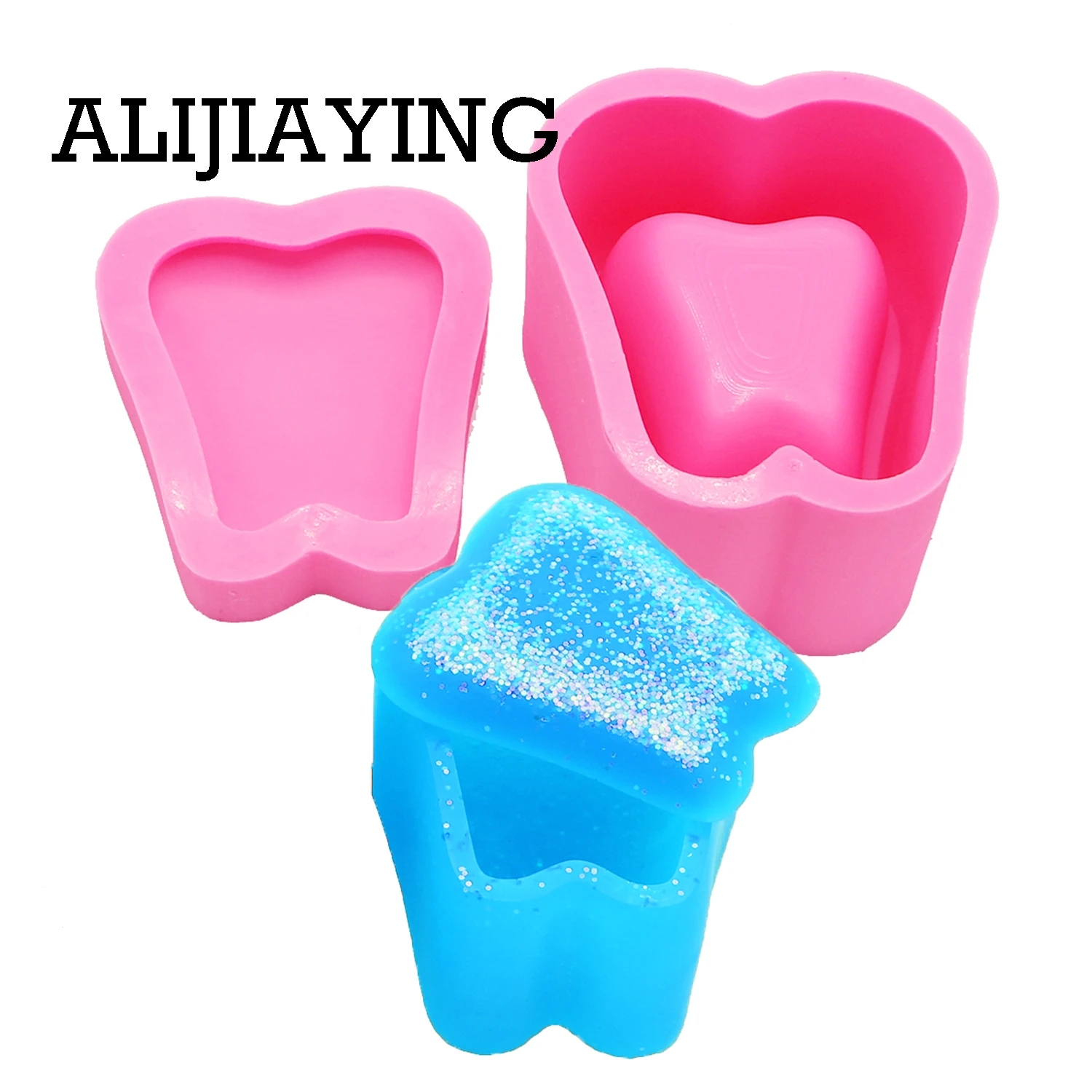 DY0086 DIY Tooth shape box Woman girl Jewelry storage box Silicone Mold  molding silicona rubber craft moulds - AliExpress