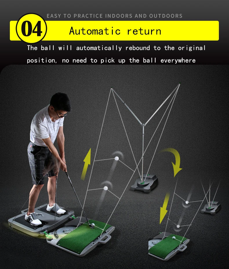 Patented PGM Coach Recommendation Golf Club Unisex Swing Training Adjustable Distance: 4m~16m Automatic ball Return