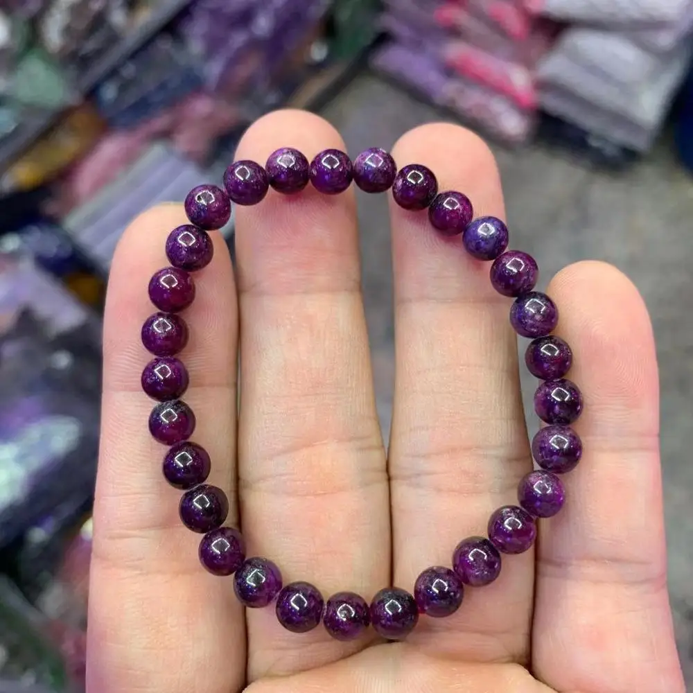 Браслет из натурального рубина 6 мм ювелирный браслет для женщин в подарок