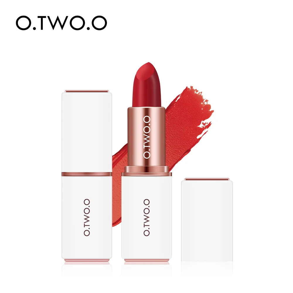 

O.TWO.O Matte Lipstick Velvet 12 Colors Waterproof Long Lasting Lipsticks Lip Pigment Makeup Smooth Lips Make Up lipgloss