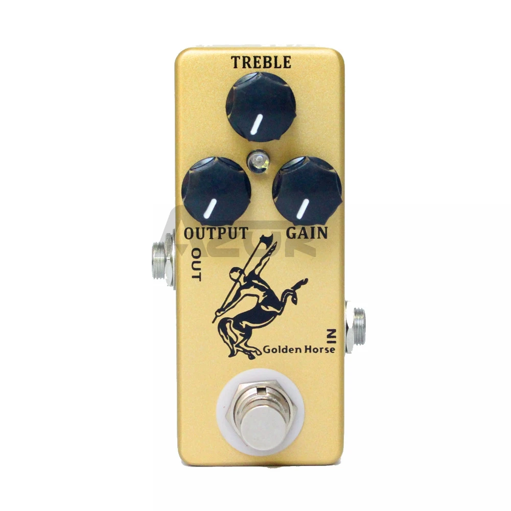 Mosky Золотая лошадь педаль для гитарного эффекта овердрайв Мини эффект настоящий