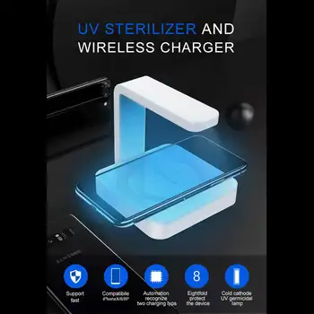 

10W Phone UV Sterilization Fast Wireless Charger For Samsung for Galaxy for iPhone Pro XS Max XR X 8 Plus Huawei