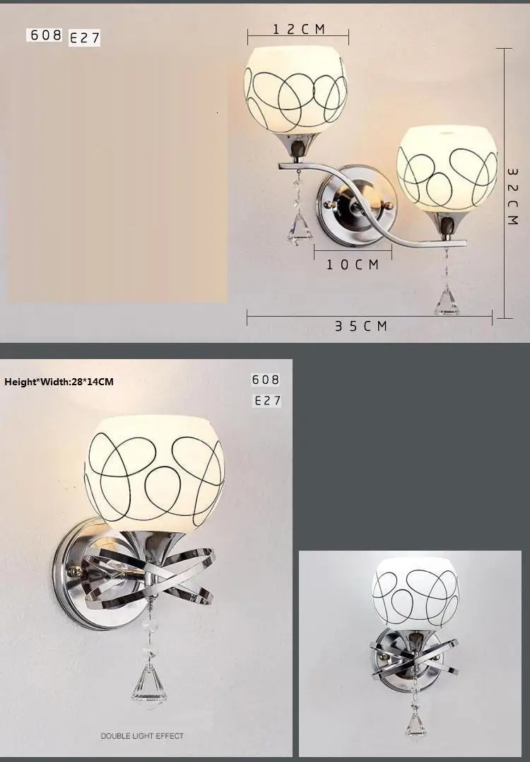 Лестница зеркало Luminaria де Parede Wandlamp Aplique Luz сравнению для дома кристалл аппликация Murale настенный светильник спальня свет