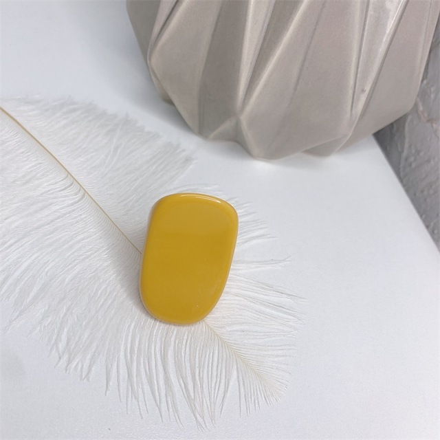 New Statement Resin Rings Ins Handmade Geometric Transparent Candy Color Ring For Female Jewelry Korea Acrylic Jewellery