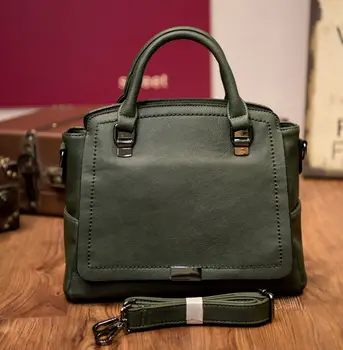 

Simple Leather woman's Bag New Handbag Messenger Bag European and American Style