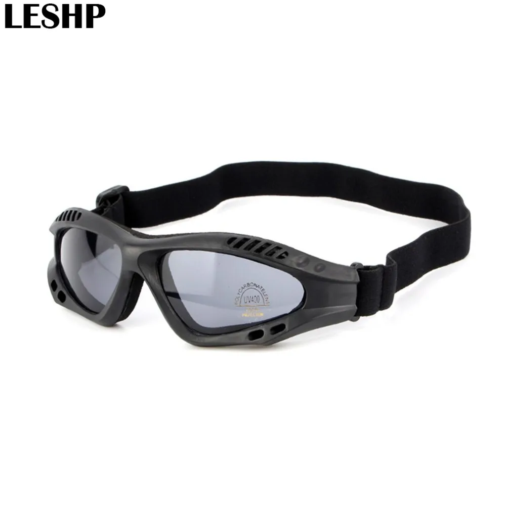 

Motorcycle glasses Goggles Hunting Desert Military Sunglasses Windproof Tactical Desert Storm Goggles Outdoor + 2 Lens