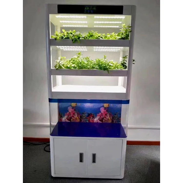 Greenhouse hydroponics growing systems for home growing fruits, vegetables, leafy greens, and flowers , fIsh