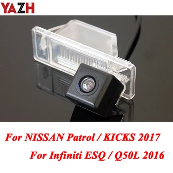 

YAZH HD Night vision CCD 4 LED Reverse Camera Auto Car Rear View Camera For Infiniti ESQ Q50L 2016 NISSAN Patrol KICKS 2017