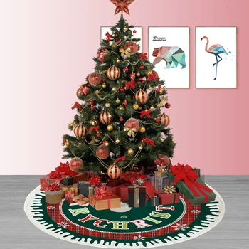 

90cm Christmas Ornament Xmas Tree Skirt Decor Carpet New Year Decorations Xmas Tree Decor Skirt Festive Party Merry Supplies