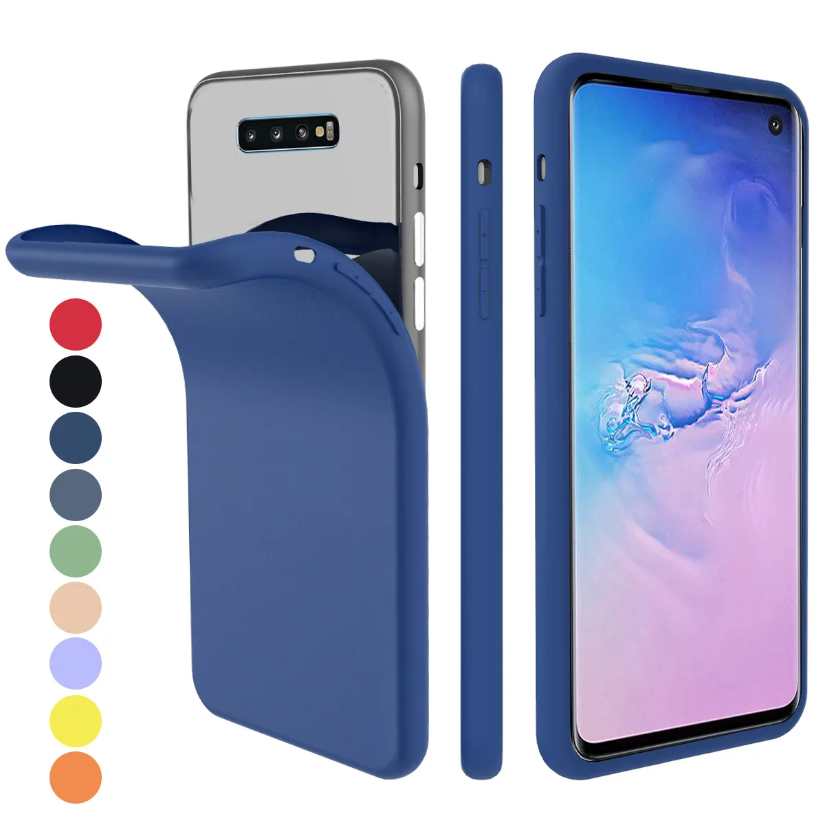 Чехол для Samsung Galaxy S10 S10e Plus мягкий тонкий матовый чехол из ТПУ со встроенным