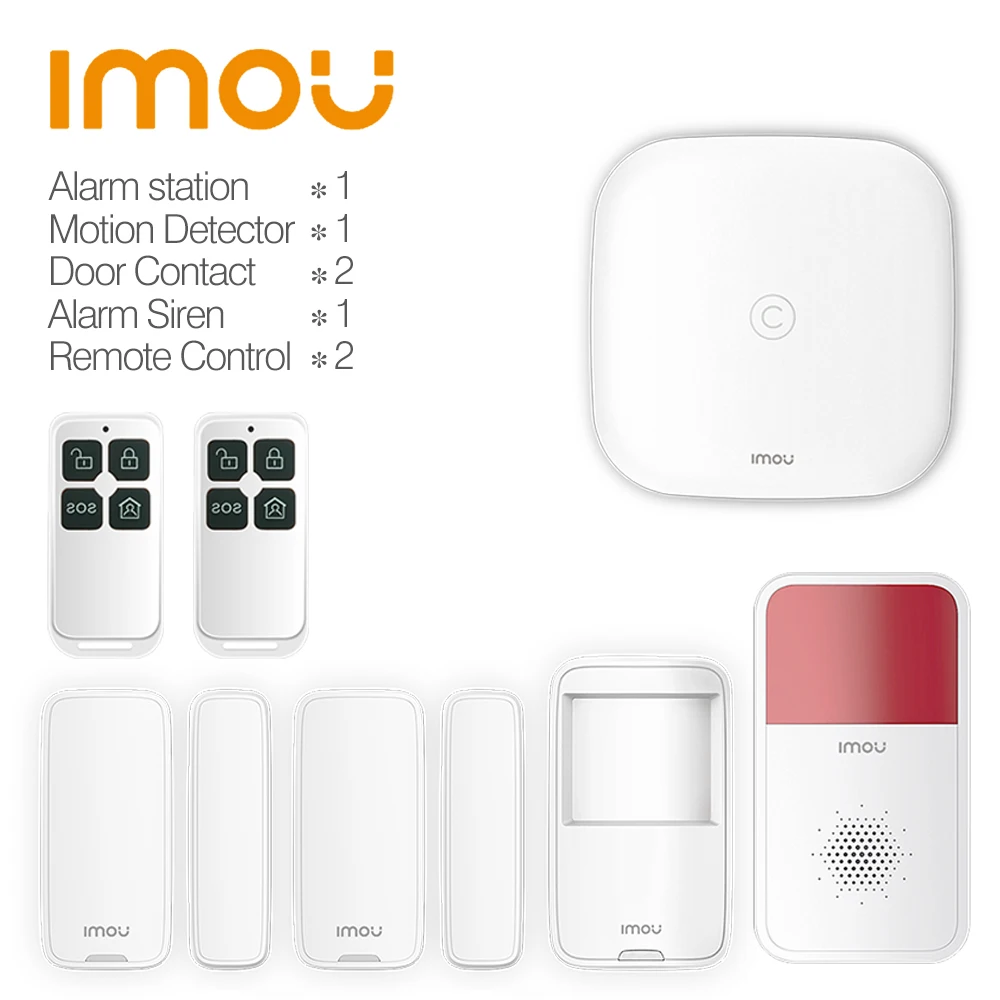 Dahua Imou Wireless Alarm System WIFI With PIR Motion Detector Door Contact Alarm Siren Remote Control For home Security - Цвет: Alarm System 3