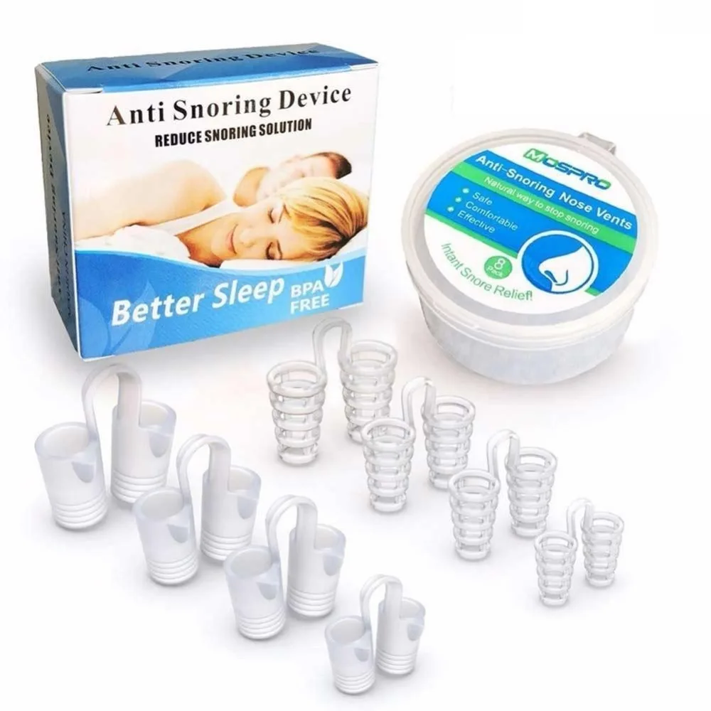 

8PCS /set Snoring Solution Anti Snoring Devices Professional Snore Stopper Nose Vents Snore Nasal Dilators For Better Sleep