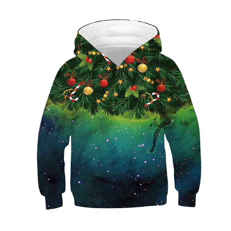  Christmas 3D Print Children's Sweatshirt for Girls Sweat Shirt Modis Polyester Kids Hoodies Long Sl