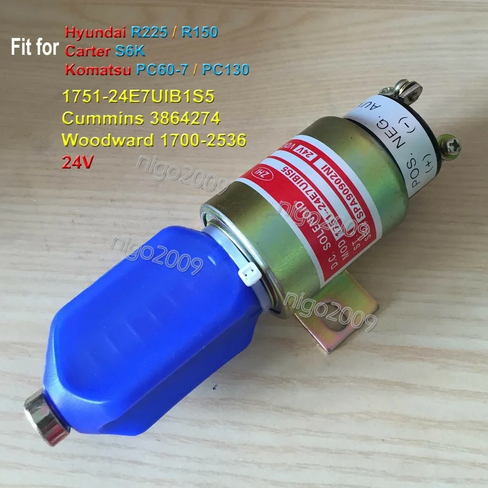 Solenoid Valve Fit for Komatsu PC60-7 PC130 24V Carter S6K Hyundai R225 R150 C | Компьютеры и офис