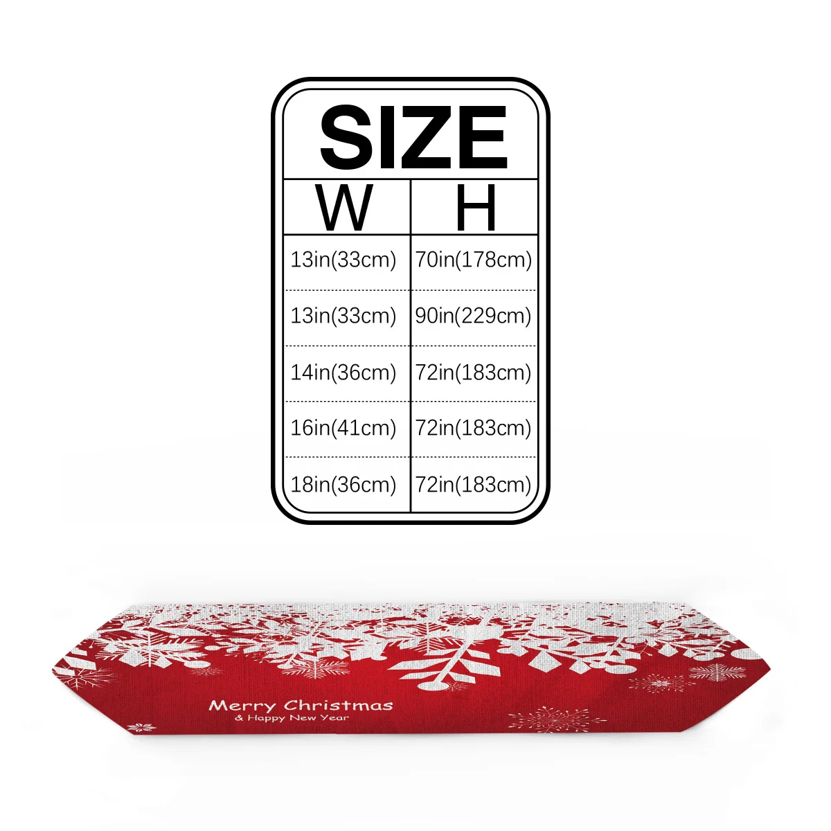 Merry Christams Happy New Year Table Runners for Family Dinner Outdoor Indoor Parties Thanksgiving Christmas Gathering