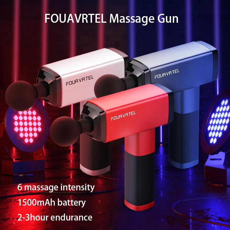 

FOUAVRTEL Massage Gun Rechargeable Muscle Massager Deep Tissue Professional Massager Gun Body Relaxation Slimming Pain Relief