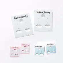 3,5x3 см 100 шт синий белый розовый пластик модные ювелирные изделия серьги дисплей карты держатель для подставки аксессуары для изготовления