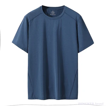 

Mesh breathable and quick-drying t-shirt thin section men's fat man ice silk short sleeve loose fat plus size sportswear 135 kg