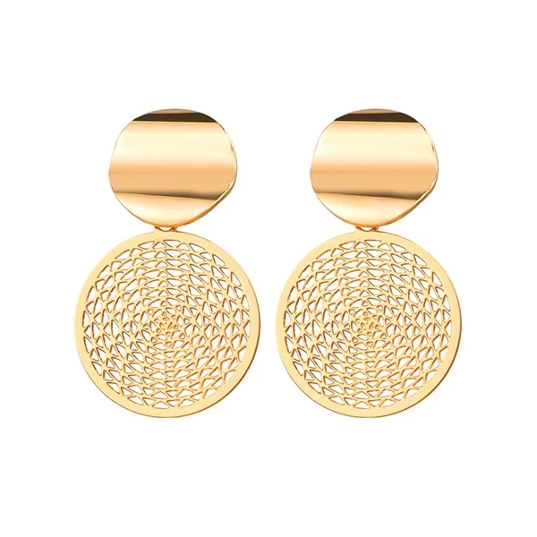 FNIO Fashion Vintage Earrings For Women Big Geometric Statement Gold Metal Drop Earrings 2020 Trendy Earings Jewelry Accessories LNIE593-1