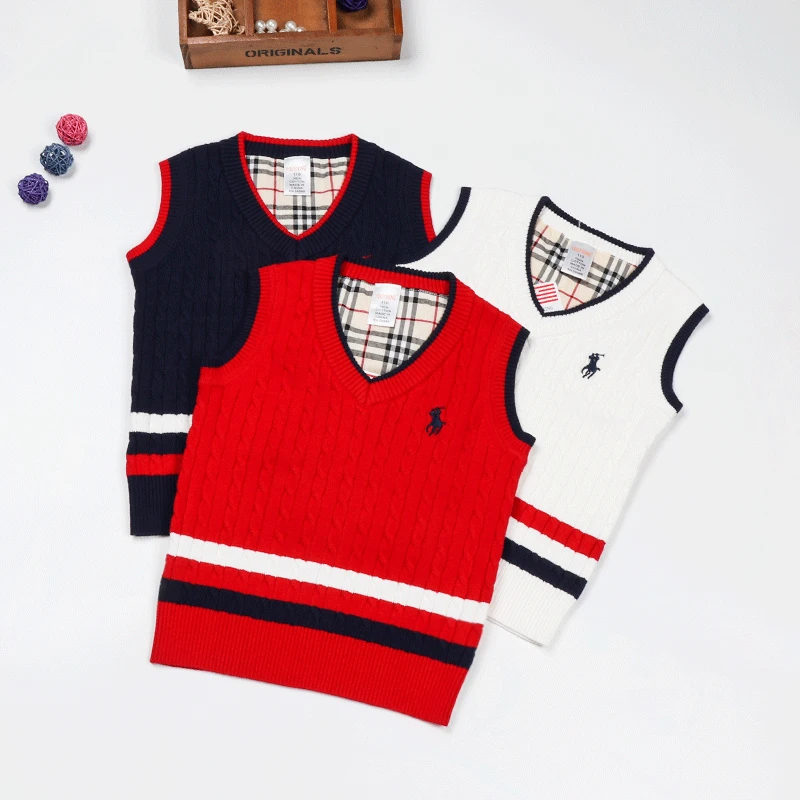 

CHILDREN'S Vest Fashion Boys Children's Vest Autumn 2019 New Style Childrenswear Small CHILDREN'S College Style Male Baby Sweate