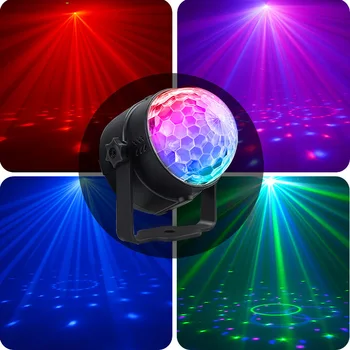 

Disc-o Bal-l Party Lights Sound Activated LED Strobe Light with Remote and USB plug in