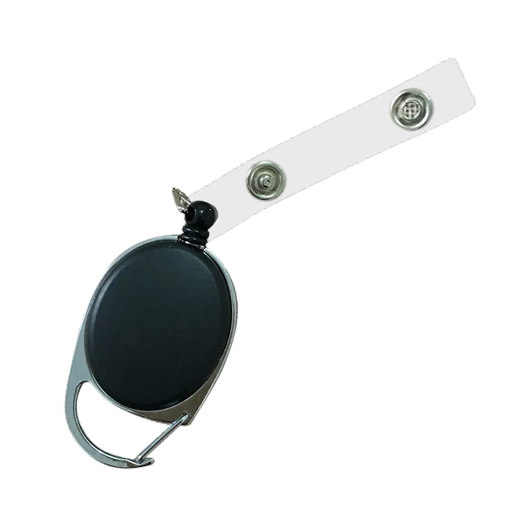 Retractable Pull Badge Reel Zinc Alloy ABS Plastic ID Lanyard Name Tag Card Holder Reels Recoil Belt Key Ring Chain Clips | Дом и сад