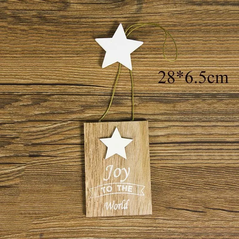2PD-62949-4 Натуральные деревянные игрушки для рождественской елки висячие украшения деревянные ремесла подарки Рождественские новогодние вечерние украшения для дома 62954 - Цвет: 2PD-62949-4