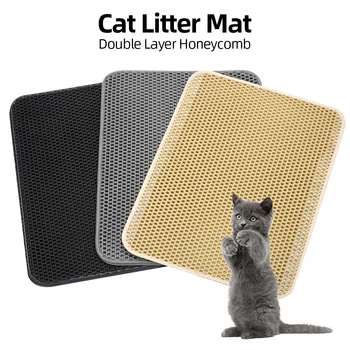 

Cat Litter Trapper Litter Mat Clean Cat Mat with Water Proof Layer Trapping Mat Honeycomb Double Layer Design