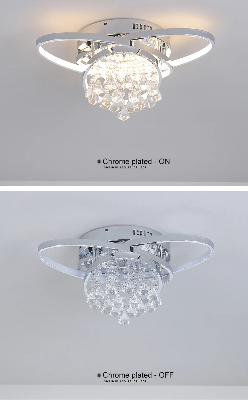 Современная хрустальная светодиодная Люстра для гостиной, спальни, кабинета, позолоченная/хромированная AC90-260V люстра, осветительная лампа