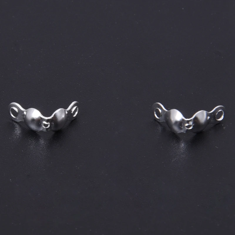 200 PCS Silver Spherical Metal Buckle Packet Header 4 mm