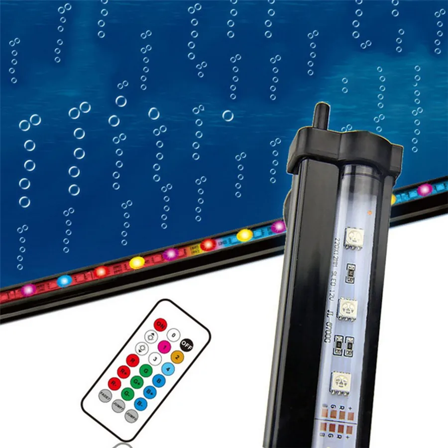 7 цветов, RGB Светодиодный светильник для аквариума, погружной ...