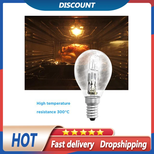 40W/50W E14 Oven Light Bulb 110V/220V Halogen Oven Lamp High Temperature  500℃ Resistant Safe Dryer Microwave Light Bulb