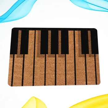 

1pc Piano Design Mat Non-slip Rubber Doormat Elegant Door Rug Household Floor Mat for Home Hotel Dorm