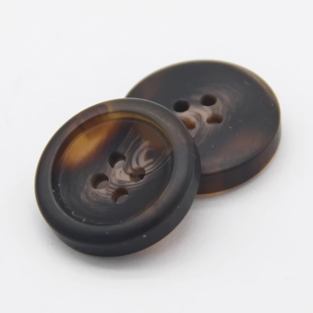 HENGC Resin Imitation Horn Large Decorative Coat Buttons For Clothing Sweater Suit Cardigan Big DIY Sewing Accessories Wholesale YDWH415 Brown