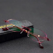 Женские очки с защитой от синего бриллианта, женские модные очки с оправой из чистого титана, бесвинтовые очки