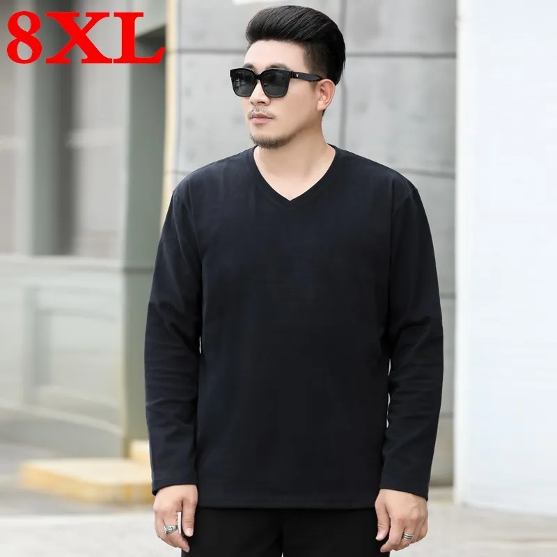 Новинка размера плюс 8XL 7XL 6XL 5XL Модная брендовая трендовая тонкая футболка с