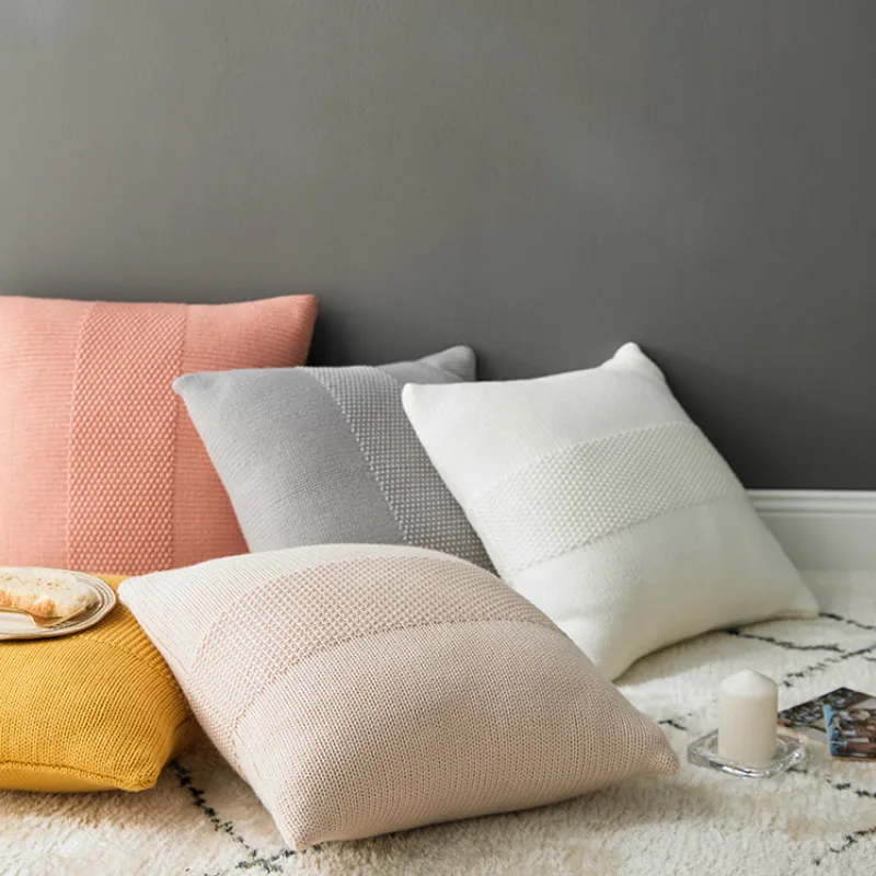 DUNXDECO чехол для подушки декоративные подушки Чехол Вязание Coussin современный простой диван кресло постельные принадлежности для украшения подушки