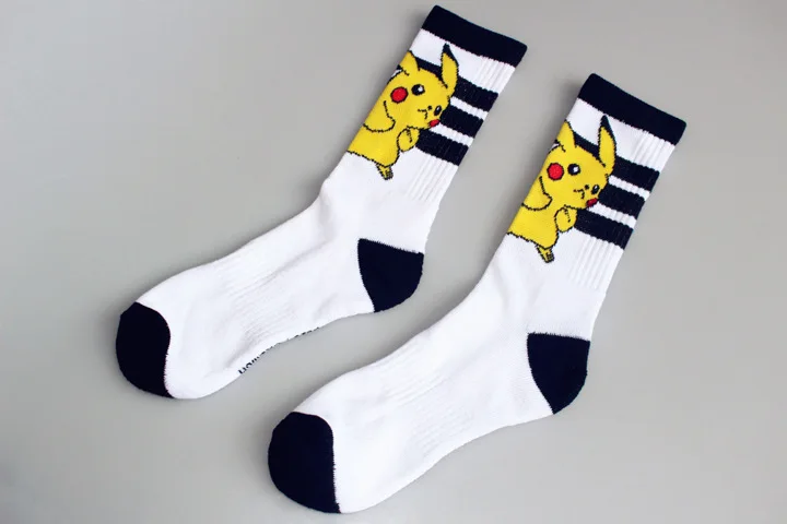 Новое поступление японский Harajuku милый мультяшный Покемон носки женские и мужские длинные носки Каваи Пикачу Компрессионные носки - Цвет: 1