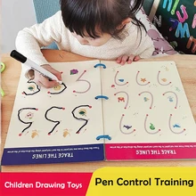 

Children Montessori Toys Pen Control Hand Training for Boy Girl Educational Math Toys Drawing Tablet Shape Math Match Game Book