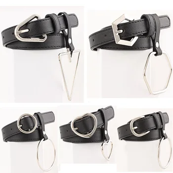 

Ladies Belt Stylish Pin Buckle Belts Waistband With Rings Dress Jeans Decoration NUBLT0356