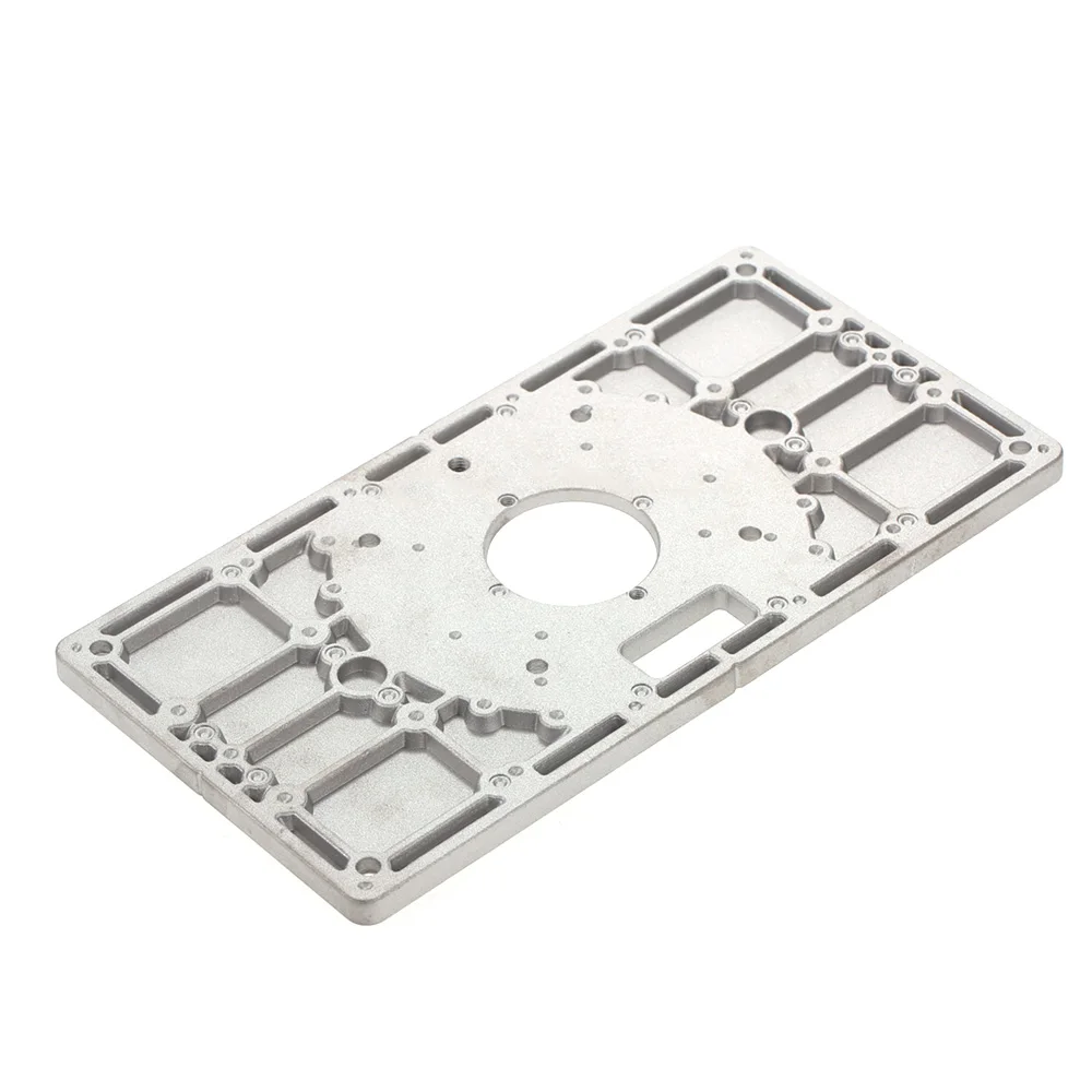 Router Table Insert Plate Woodworking Benches Aluminium Wood Router Trimmer Models Engraving Machine with 4 Rings Tools