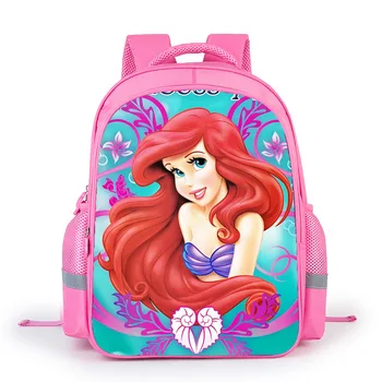 

Hot The Little Mermaid Ariel Backpack Princess Kids School Bag Fairy Tale Schoolbag Book Bags for Teen Girls mochila Bolsa