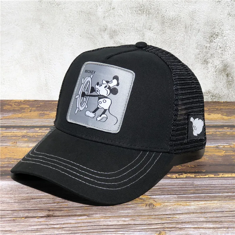 Новая брендовая Кепка с рисунком Микки Мауса, хлопковая бейсболка для мужчин и женщин в стиле хип-хоп, сетчатая Кепка для папы, кепка для грузовика, гоночная Кепка