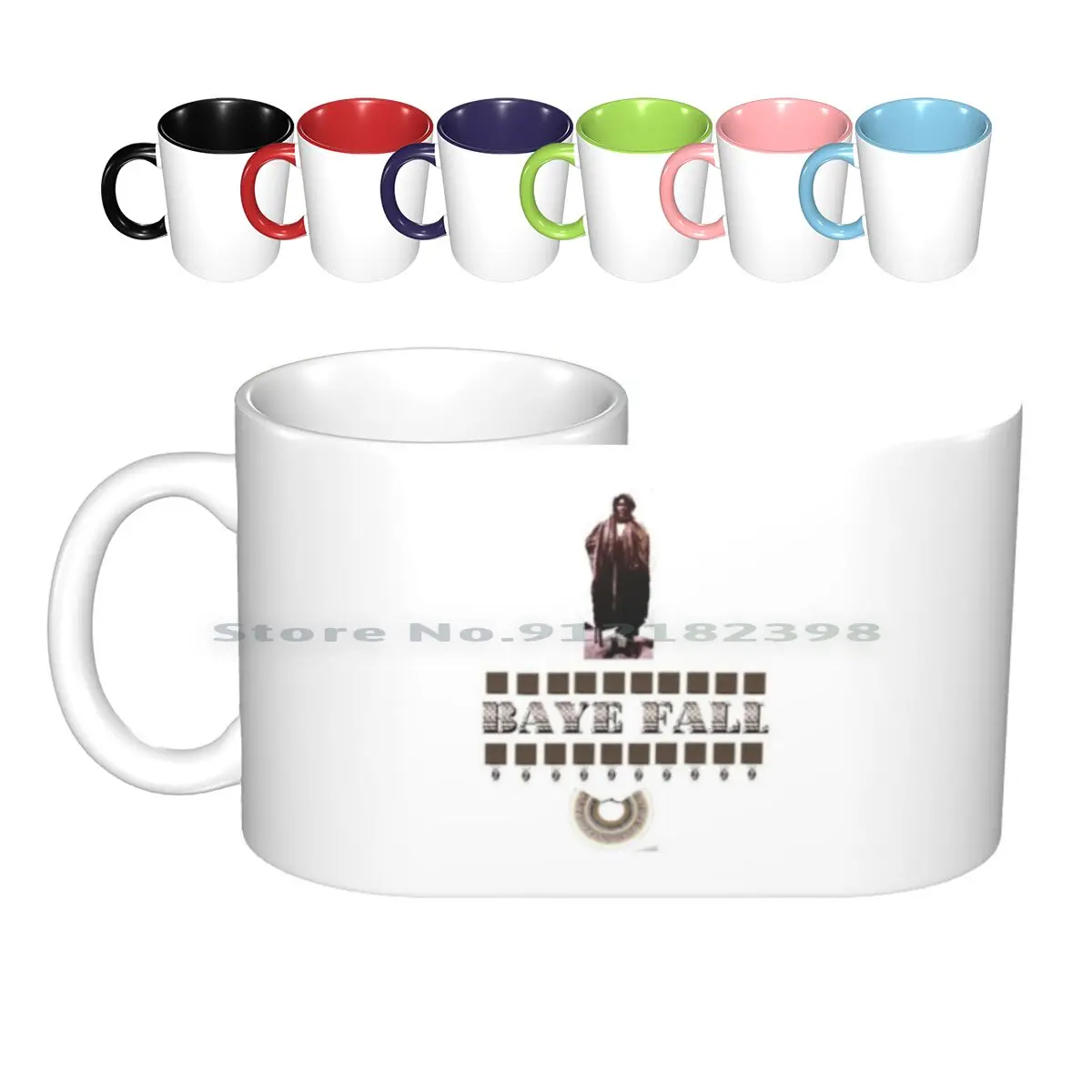 Sceicco Ibra Baye Autunno Tazze In Ceramica Tazze Da Caffè Tazza Da Tè Al Latte Sceicco Ibra Baye Autunno Senegal Africani Africa Mouride Touba Bamba