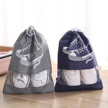 

Waterproof Shoes Bag Travel Portable Dustproof Shoe Storage Bag Organize Tote Drawstring Bag Non-woven Organiza Storage Pocket