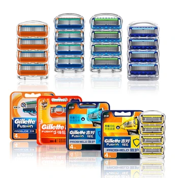 

Shaving Cassettes for Fusion Replacement Heads 5 Layers Stainless Steel Razor Blades Straight Razor for Men Manual