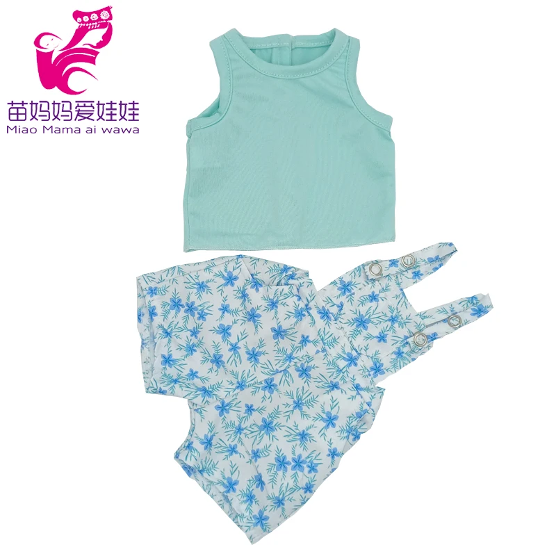 For 40 Cm Nenuco Doll Clothes 17 Inch Baby Doll Flower Shirt Pants Toys Clothing