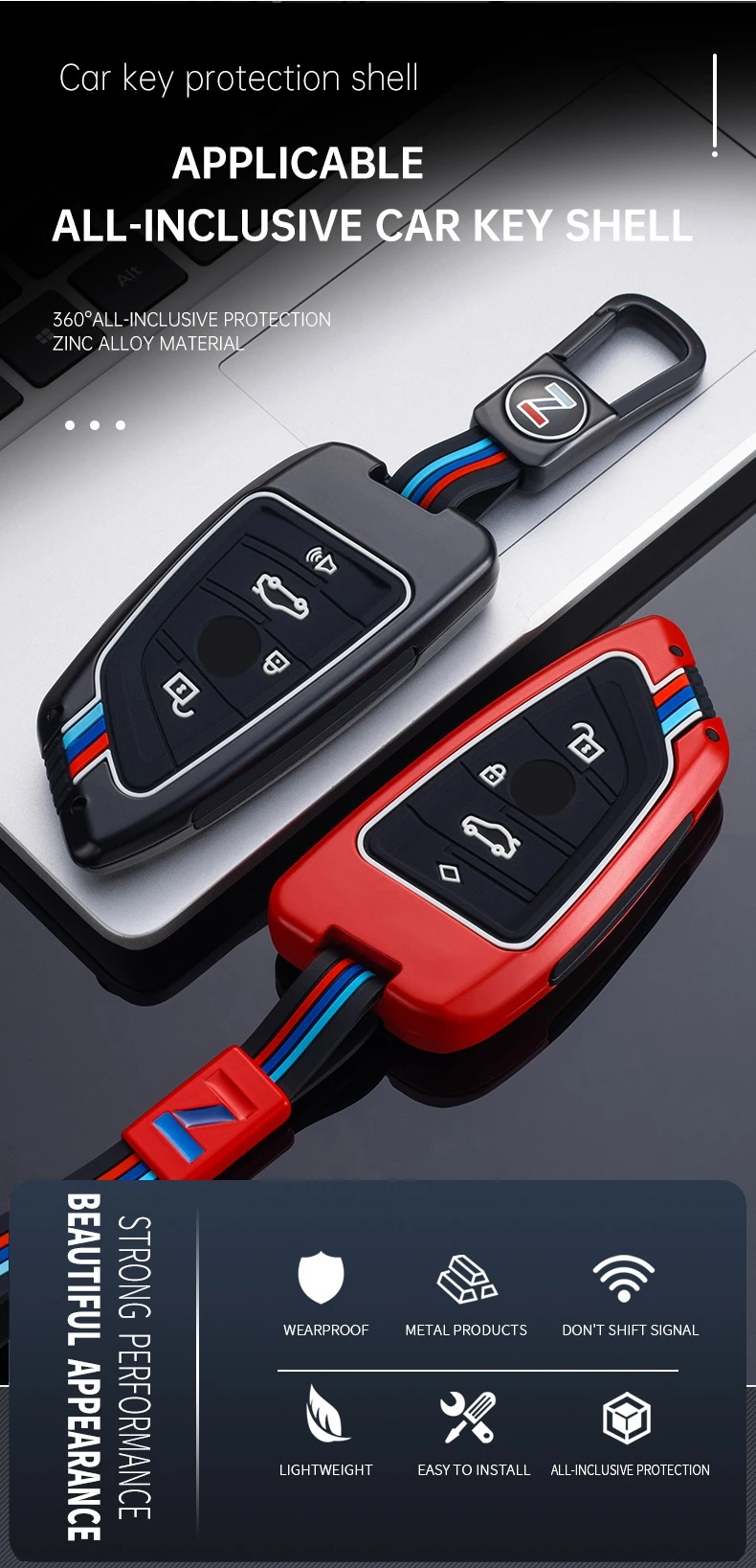 Nuova copertura della cassa chiave dell'automobile in lega colorata per Bmw F20 G20 G30 X1 X3 X4 X5 G05 X6 accessori supporto per auto-Styling protezione Shell 6 Nuova copertura della cassa chiave dell'automobile in lega colorata per Bmw F20 G20 G30 X1 X3 X4 X5 G05 X6 accessori supporto per auto-Styling protezione Shell - Hf0f075846b2b4e4f82c329a7049313a81